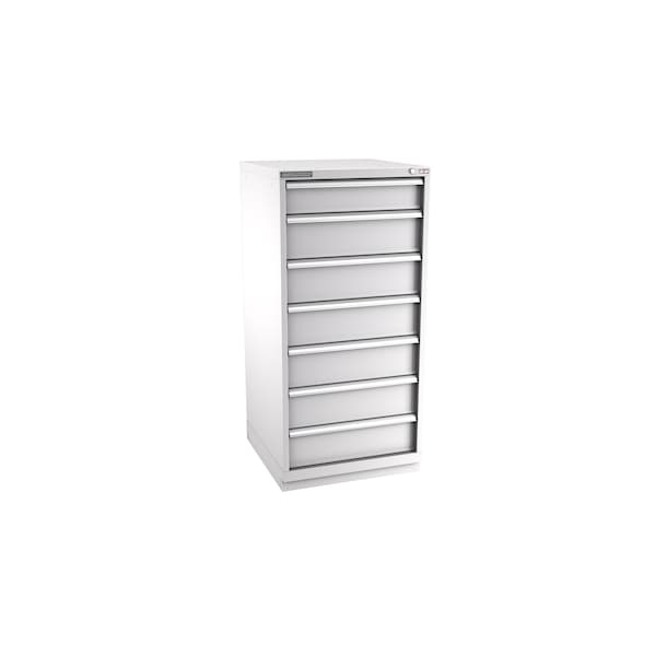 Champion Tool Storage Modular Drawer Cabinet, 7 Drawer, Light Gray, Steel, 28 in W x 28-1/2 in D x 59-1/2 in H - S27000702ILCFTB-LG
