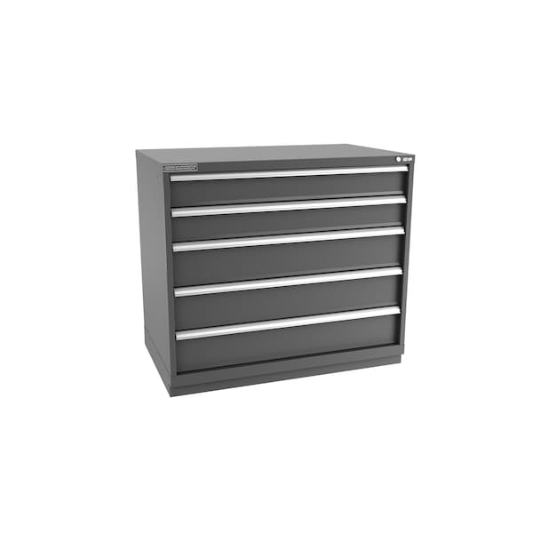 Champion Tool Storage Modular Tool Cabinet, 5 Drawer, Dark Gray, Steel, 47 in W x 28-1/2 in D x 41-3/4 in H - E18000501ILCFTB-DG