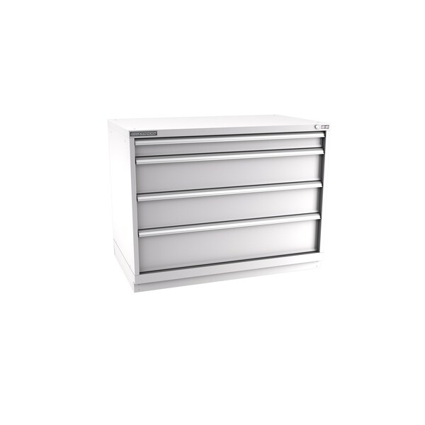 Champion Tool Storage Modular Drawer Cabinet, 4 Drawer, Light Gray, Steel, 47 in W x 28-1/2 in D x 36 in H - E15000402ILCFTB-LG