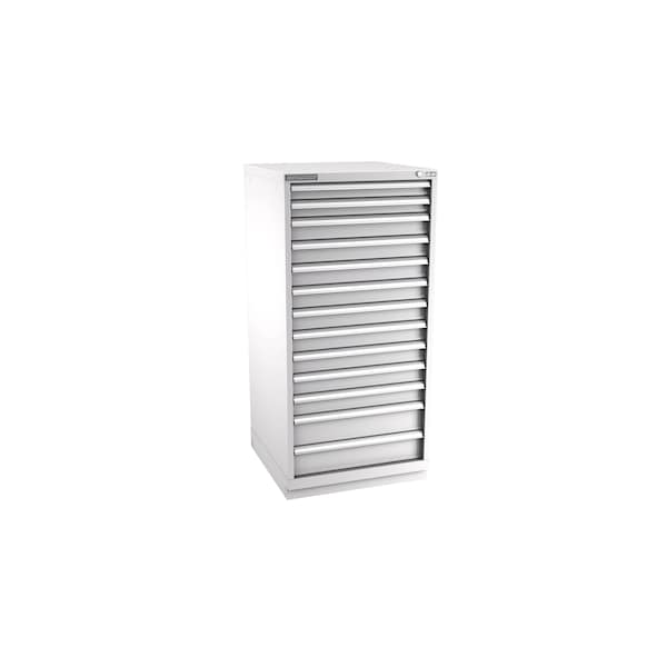 Champion Tool Storage Modular Drawer Cabinet, 13 Drawer, Light Gray, Steel, 28 in W x 28-1/2 in D x 59-1/2 in H - S27001301ILCFTB-LG