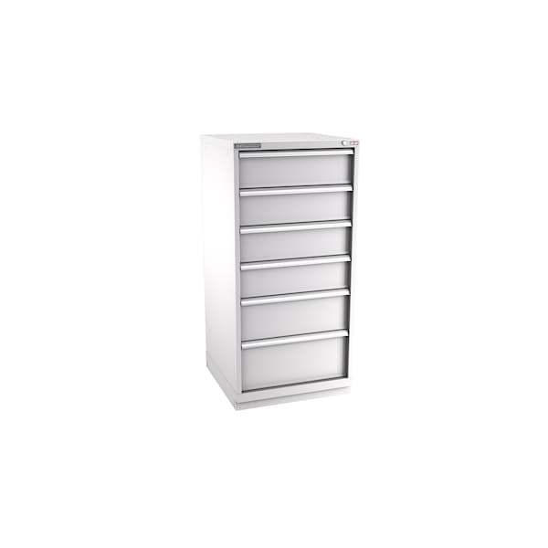 Champion Tool Storage Modular Drawer Cabinet, 6 Drawer, Light Gray, Steel, 28 in W x 28-1/2 in D x 59-1/2 in H - S27000601ILCFTB-LG