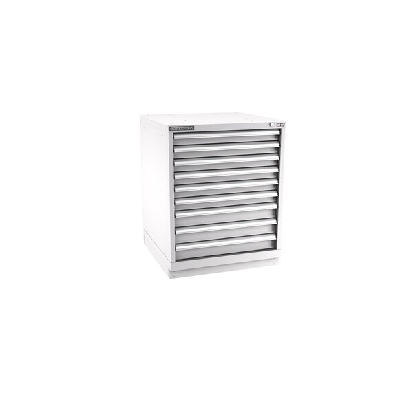 Champion Tool Storage Modular Drawer Cabinet, 9 Drawer, Light Gray, Steel, 28 in W x 28-1/2 in D x 36 in H - S15000901ILCFTB-LG
