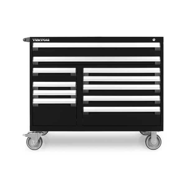 Tekton Rolling Tool Cabinet, 11 Drawer, Black, Steel, 48 in W x 27 in D x 41-1/2 in H - OCL43102LWT