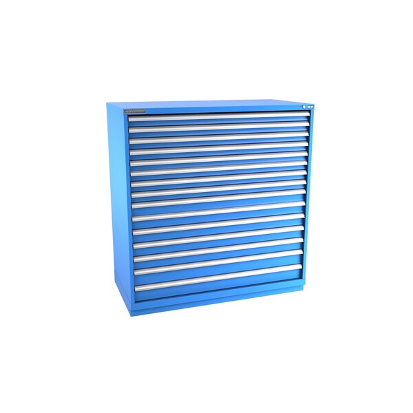 Champion Tool Storage Modular Drawer Cabinet, 15 Drawer, Blue, Steel, 56-1/2 in W x 28-1/2 in D x 59-1/2 in H - D27001501ILCFTB-BB