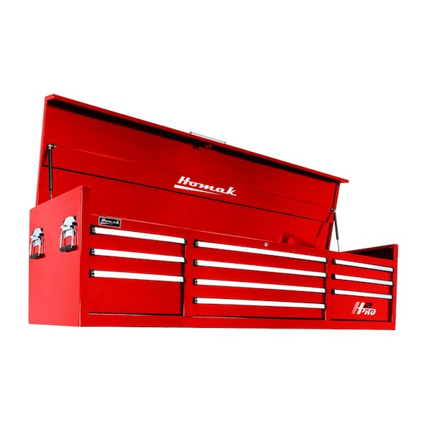 Homak 72in H2Pro Series 10 Drw Top Chest - Red - RD02010720