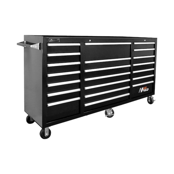 Homak 72in H2Pro Series 21 Drawer Rolling Cabinet - Black - BK04021720