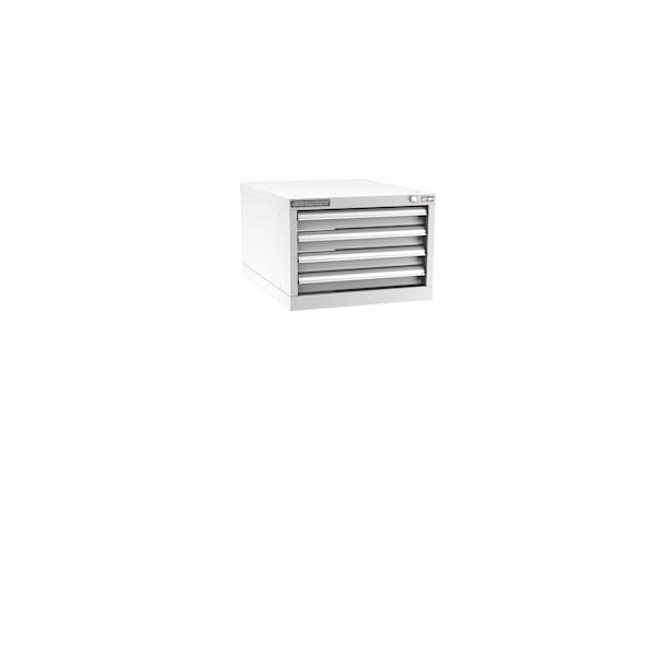 Champion Tool Storage Modular Drawer Cabinet, 4 Drawer, Light Gray, Steel, 22 in W x 28-1/2 in D x 15-3/4 in H - N6000401ILC-LG