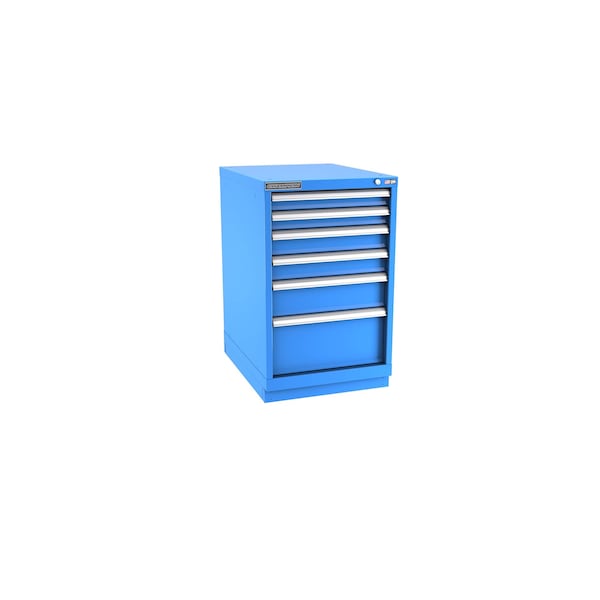 Champion Tool Storage Modular Drawer Cabinet, 6 Drawer, Blue, Steel, 22 in W x 28-1/2 in D x 36 in H - N15000601ILCFTB-BB