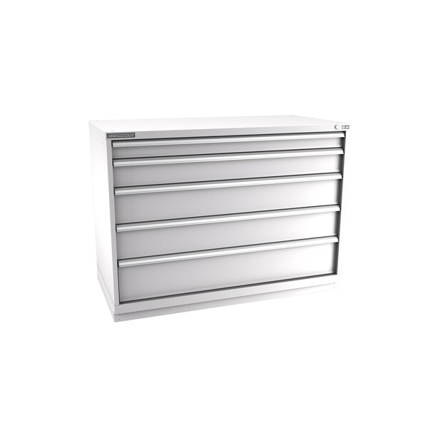 Champion Tool Storage Modular Drawer Cabinet, 5 Drawer, Light Gray, Steel, 56-1/2 in W x 28-1/2 in D x 41-3/4 in H - D18000501ILCFTB-LG