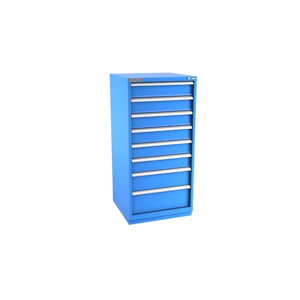 Champion Tool Storage Modular Drawer Cabinet, 8 Drawer, Blue, Steel, 28 in W x 28-1/2 in D x 59-1/2 in H - S27000801ILCFTB-BB