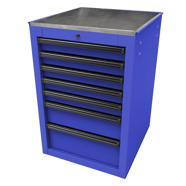Homak 22in RS Pro 7-Drawer Side Cabinet - Blue - BL08022070