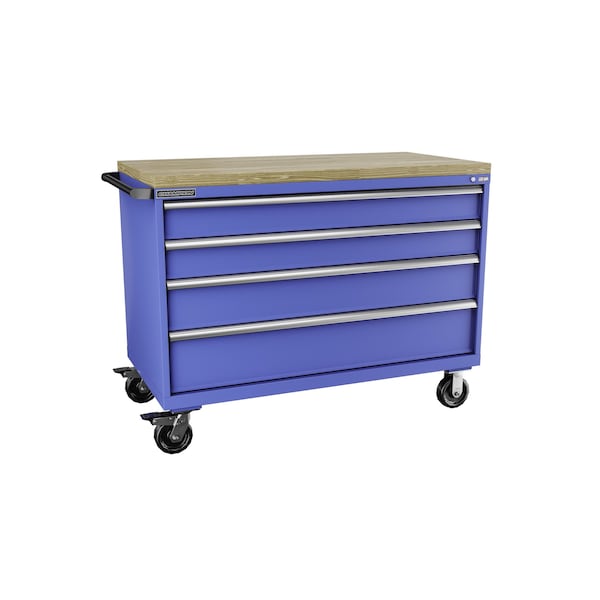 Champion Tool Storage Tool Cabinet, 4 Drawer, Blue, Steel, 56-1/2 in W x 28-1/2 in D x 43-1/4 in H, D15000401ILCMB8BBT-BB - D15000401ILCMB8BBT-BB
