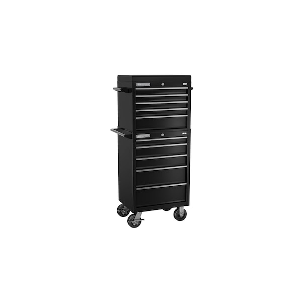 Champion Tool Storage FMPro Top Chest/Cabinet With Casters, 10 Drawer, Black, Steel, 27 in W x 20 in D - FMP2710RC-BK