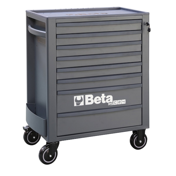 Beta Tool Cabinet, 8 Drawer, Gray, Sheet Metal, 29 in W x 17-1/2 in D x 38 in H - 024004687