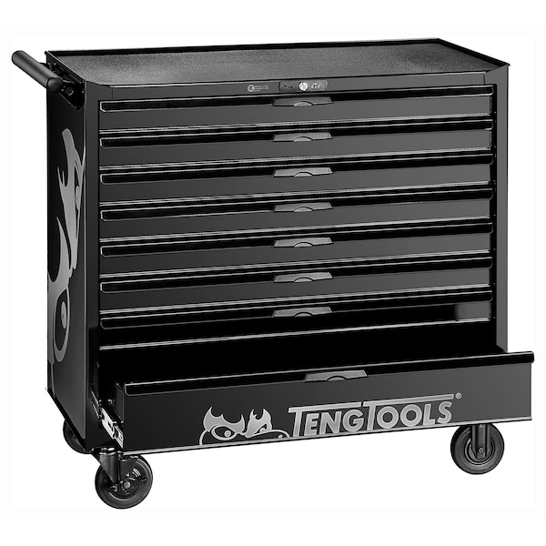Teng Tools Roller Cabinet Workstation, 8 Drawer, Black, 37 in W - TCW208NBK
