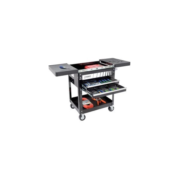 Sunex Sunex Tools 8035 29" 2 Drawer Slide Top Black Tool Cart W/ 5" Casters - 8035