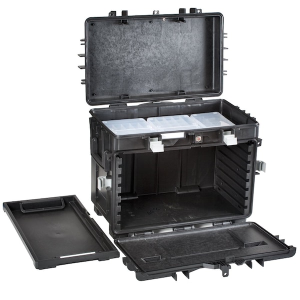Gray Tools Tool Storage, 4 Drawer, Black, Polymer, 15 in W x 23 in H - 941004