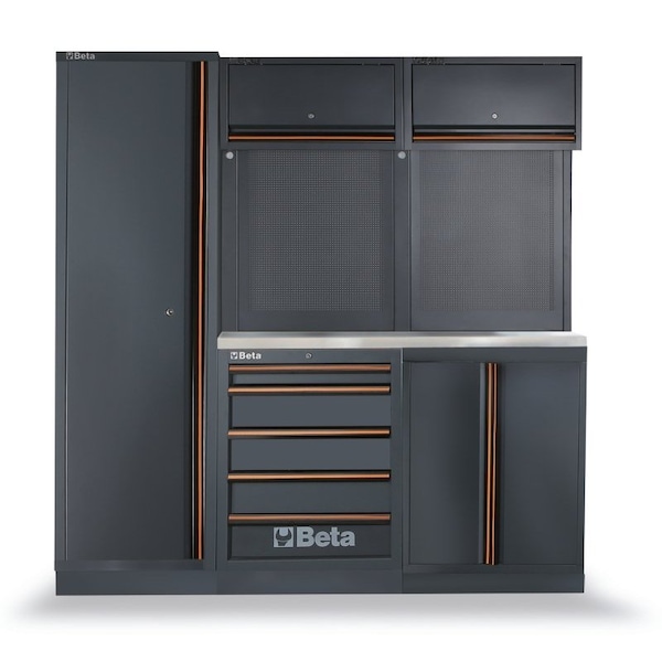 Beta Grey, Steel, 19.49 in W x 78.74 in D x - C45PRO BX