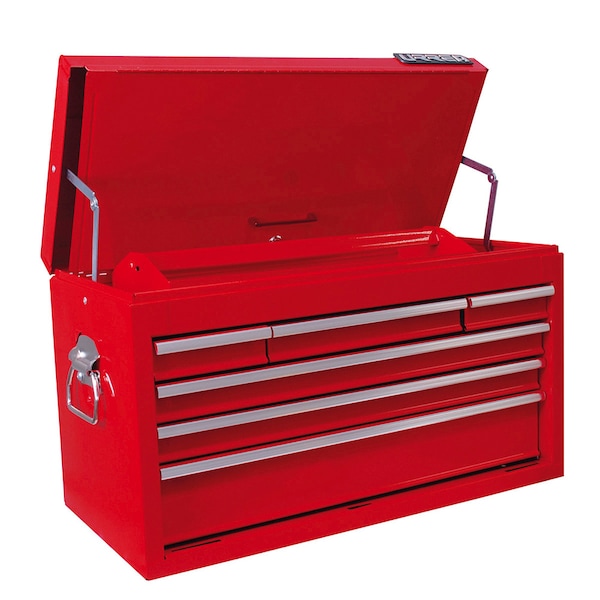 Urrea I-Series Top Chest/Cabinet, 6 Drawer, Red, Steel, 27 in W x 15 in D x 12 in H - I27S6
