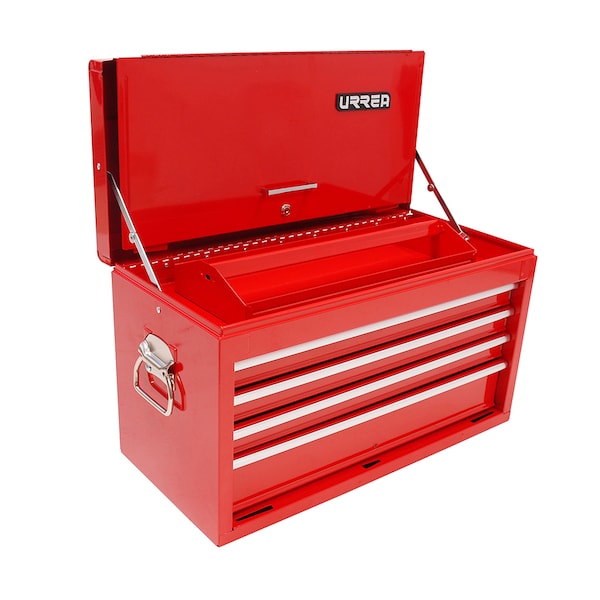 Urrea I-Series Top Chest/Cabinet, 4 Drawer, Red, Steel, 27 in W - I27S4