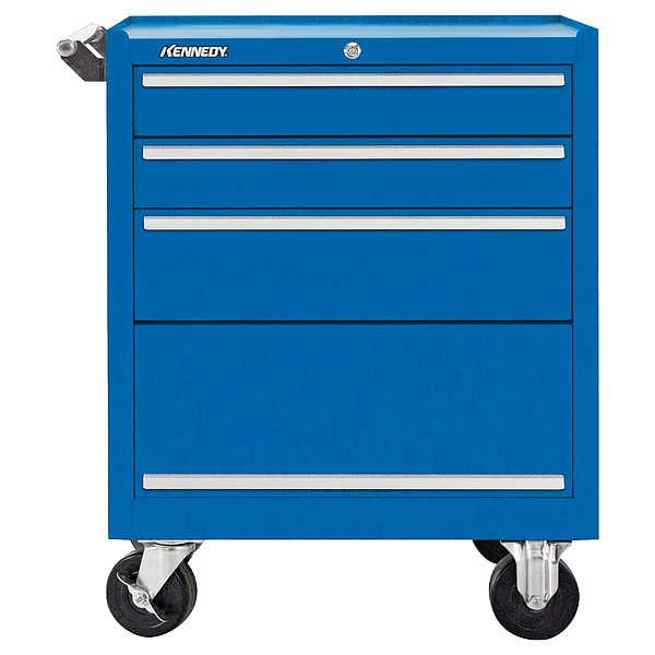 Kennedy Rolling Tool Cabinet, 3 Drawer, Blue, 27 in W - 273XBL