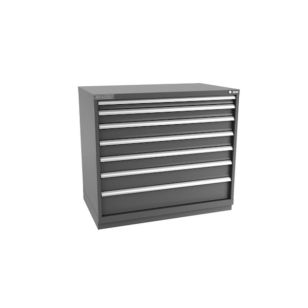 Champion Tool Storage Modular Tool Cabinet, 7 Drawer, Dark Gray, Steel, 47 in W x 28-1/2 in D x 41-3/4 in H - E18000701ILCFTB-DG