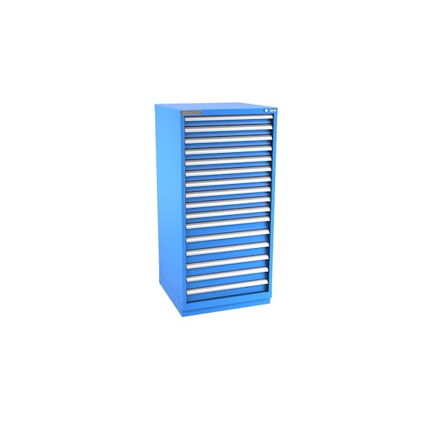 Champion Tool Storage Modular Drawer Cabinet, 16 Drawer, Blue, Steel, 28 in W x 28-1/2 in D x 59-1/2 in H - S27001601ILCFTB-BB
