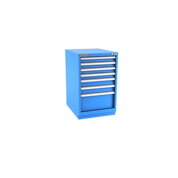 Champion Tool Storage Modular Drawer Cabinet, 7 Drawer, Blue, Steel, 22 in W x 28-1/2 in D x 36 in H - N15000702ILCFTB-BB