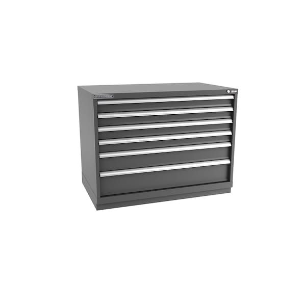 Champion Tool Storage Modular Drawer Cabinet, 6 Drawer, Dark Gray, Steel, 47 in W x 28-1/2 in D x 36 in H - E15000601ILCFTB-DG