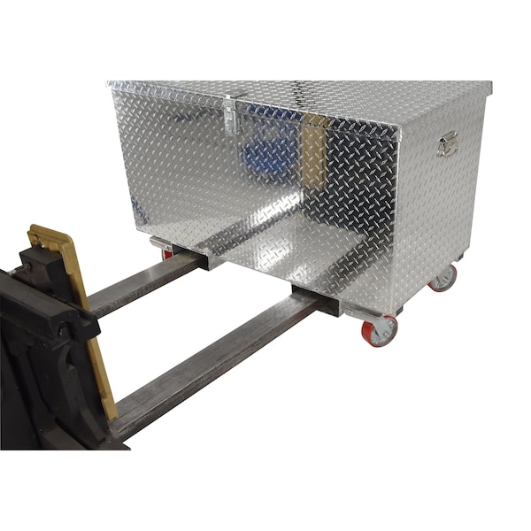 Vestil Tool Box, Casters, Silver, Aluminum, 48 in W x 24 in D - APTS-2448-CF