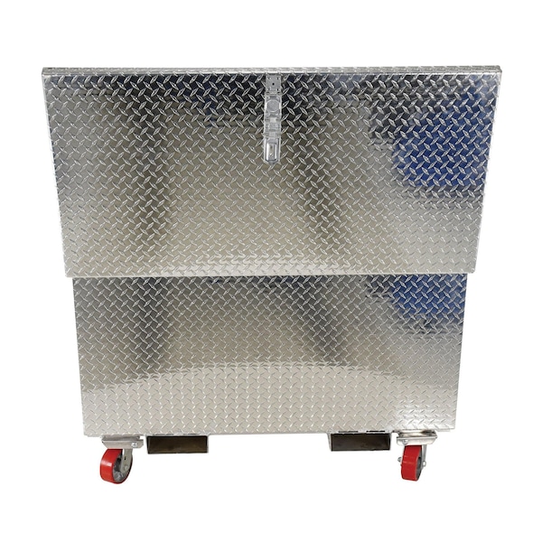Vestil Tool Box, Casters, Silver, Aluminum, 48 in W x 24 in D - APTS-2448-CF