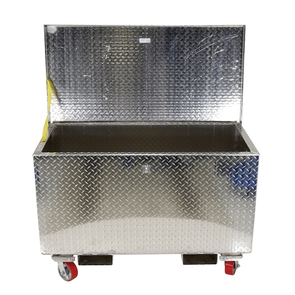 Vestil Tool Box, Casters, Silver, Aluminum, 48 in W x 24 in D - APTS-2448-CF