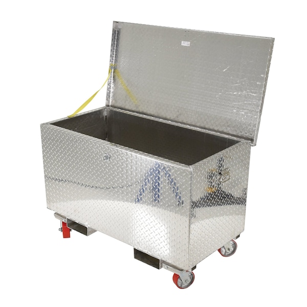 Vestil Tool Box, Casters, Silver, Aluminum, 48 in W x 24 in D - APTS-2448-CF