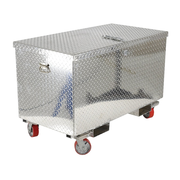 Vestil Tool Box, Casters, Silver, Aluminum, 48 in W x 24 in D - APTS-2448-CF