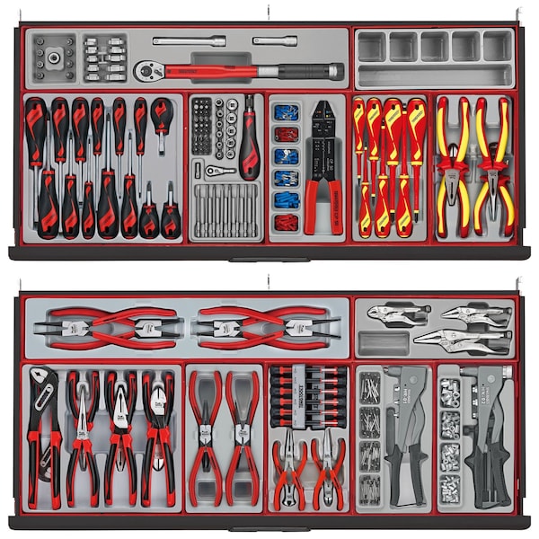 Teng Tools 1004 Piece 'Limited Edition' Black Roller Cabinet Workstation Tool Kit - - TCMM1004NBK1
