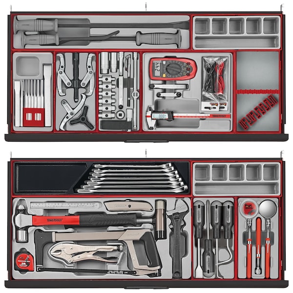 Teng Tools 1004 Piece 'Limited Edition' Black Roller Cabinet Workstation Tool Kit - - TCMM1004NBK1