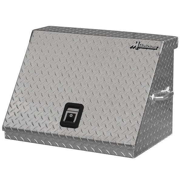 Montezuma Triangle Top Chest, Silver, Aluminum, 27 in W x 18 in D x 18-1/2 in H - MZ-SE250AL