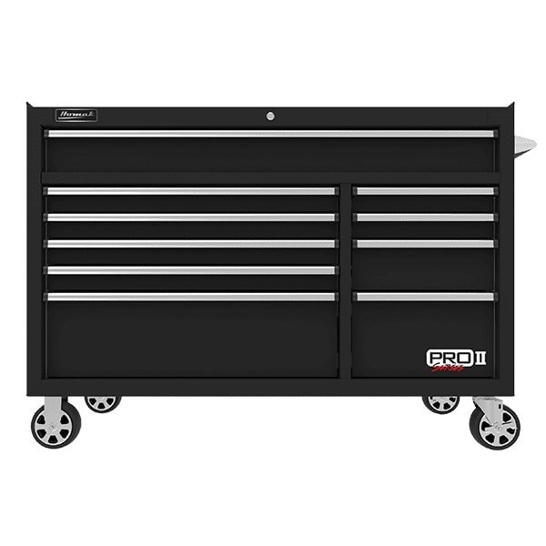 Homak 54in Pro 2 10-Drawer Roller Cabinet - Black - BK04054210