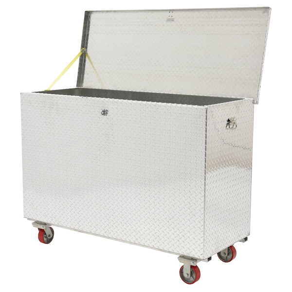 Vestil Tool Box, Casters, Silver, Aluminum, 60 in W x 36 in D - APTS-3660-C