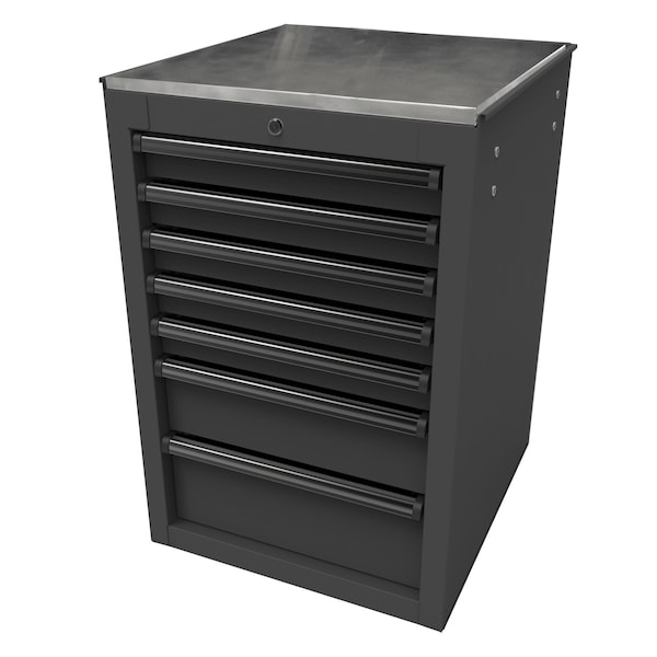 Homak 22in RS Pro 7-Drawer Side Cabinet - Black - BK08022070