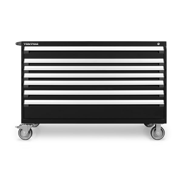 Tekton Rolling Tool Cabinet, 7 Drawer, Black, Steel, 60 in W x 27 in D x 41-1/2 in H - OCL63100SST