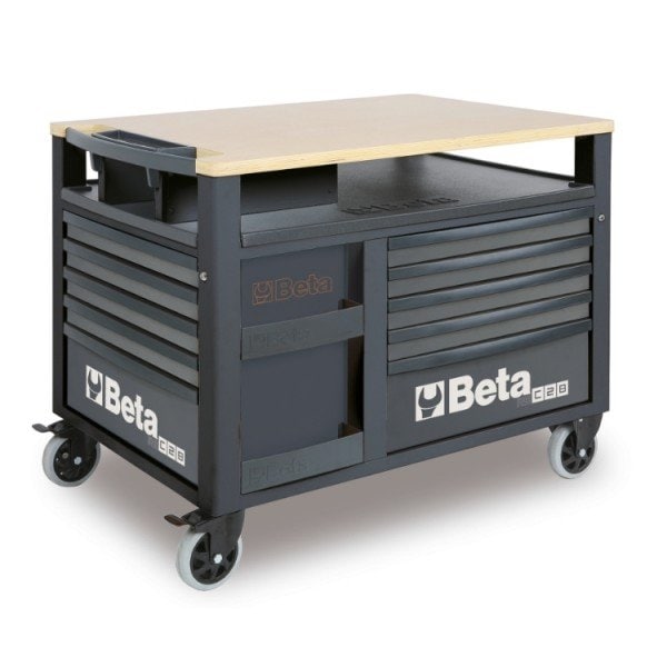 Beta Rolling Tool Cabinet, 10 Drawer, Orange, 23 in W x 14 in D - 028003001
