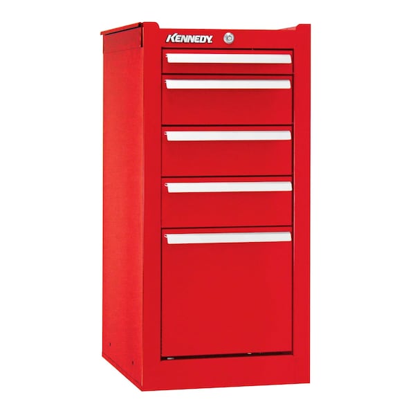 Kennedy Tool Cabinet, 5 Drawer, Red, 14 in W - 205XR