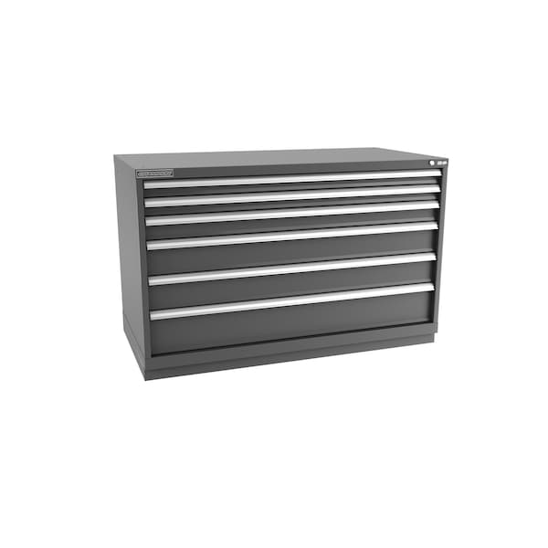 Champion Tool Storage Modular Drawer Cabinet, 6 Drawer, Dark Gray, Steel, 56-1/2 in W x 28-1/2 in D x 36 in H - D15000601ILCFTB-DG