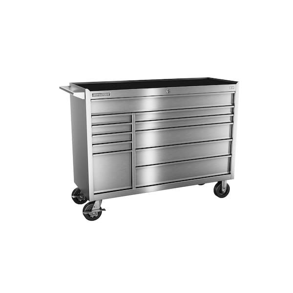 Champion Tool Storage FMPro Plus SST Tool Cabinet With Casters, 11 Drawer, Silver, Stainless Steel, 54 in W x 20 in D - FMPSA5411RC
