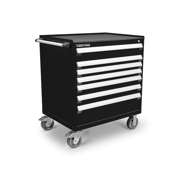 Tekton Rolling Tool Cabinet, 7 Drawer, Black, Steel, 36 in W x 27 in D x 41-1/2 in H - OCL33100STM