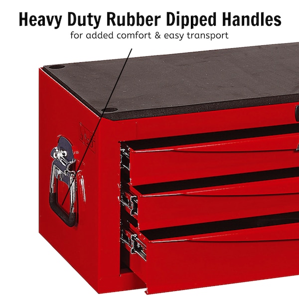 Teng Tools 8 Series Middle Box, 3 Drawer, Red, Steel, 26 in W x 12 in D x 10 in H - TC803UN