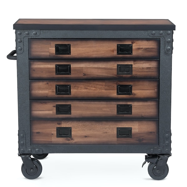 Duramax Garage Storage Combo Set, Brown/Gray, Steel, Wood, 180 in W x 20 in D - 7P2TC2WC3FC