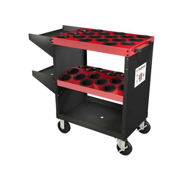 Huot ToolScoot Rolling Tool Cabinet, Red, Steel, 18 in W x 35-1/4 in D x 35 in H - 13980