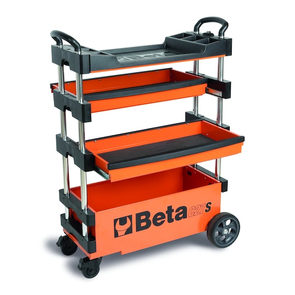 Beta Collapsible Rolling Tool Cart with 108 Tools in Foam Trays - C27SKIT